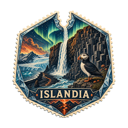 Pegatina oficial de Islandia